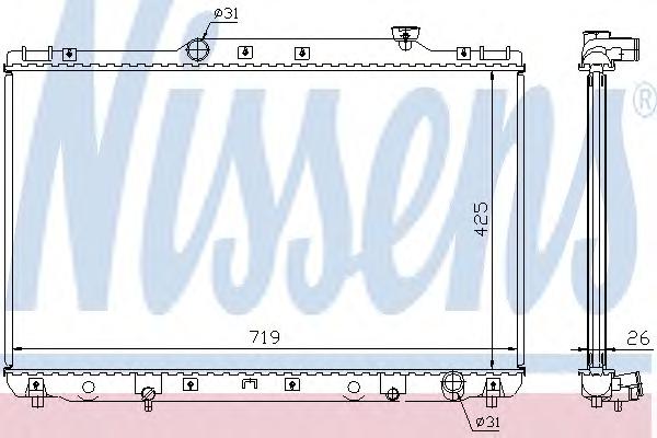 Радиатор, охлаждение двигателя NISSENS