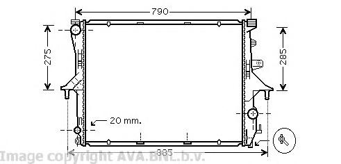 Радиатор, охлаждение двигателя AVA QUALITY COOLING