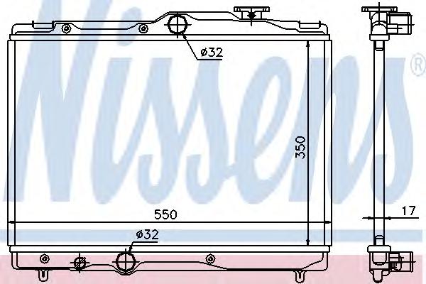 Радиатор, охлаждение двигателя NISSENS