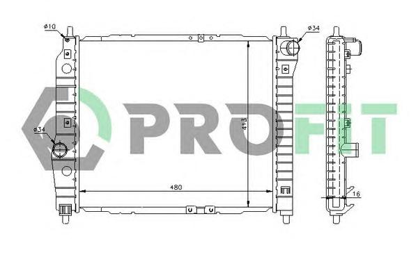 Радиатор, охлаждение двигателя PROFIT