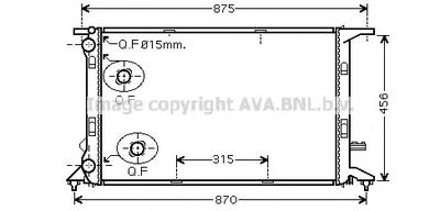 Радиатор, охлаждение двигателя AVA QUALITY COOLING AIA2292