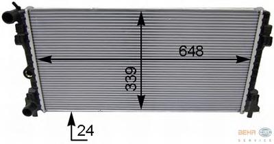 Радиатор, охлаждение двигателя HELLA 8MK376902004