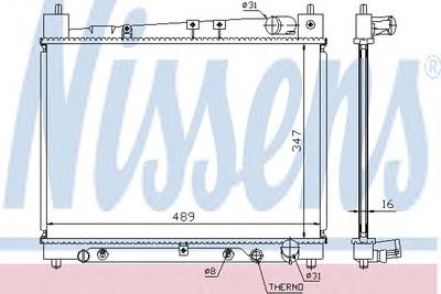 Радиатор, охлаждение двигателя NISSENS 64799A