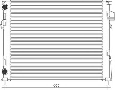 Радиатор, охлаждение двигателя MAGNETI MARELLI 350213113900