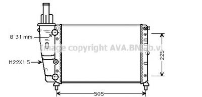 Радиатор, охлаждение двигателя AVA QUALITY COOLING FTA2138