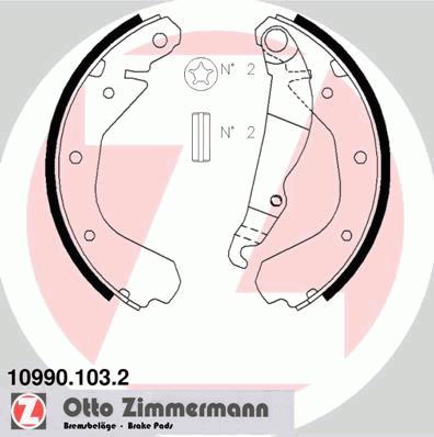 Комплект тормозных колодок ZIMMERMANN