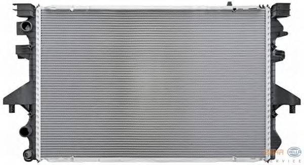 Радиатор, охлаждение двигателя HELLA