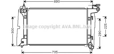 Радиатор, охлаждение двигателя AVA QUALITY COOLING TO2323