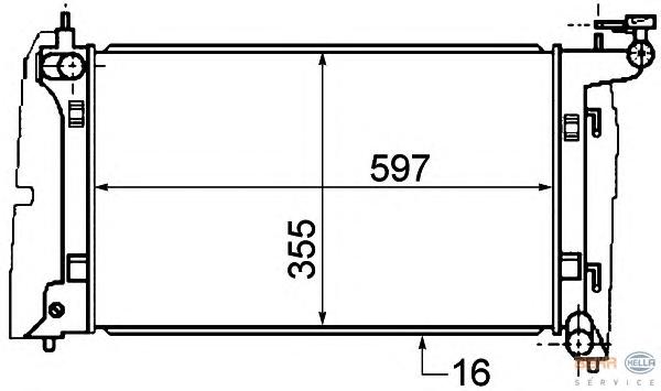 Радиатор, охлаждение двигателя HELLA
