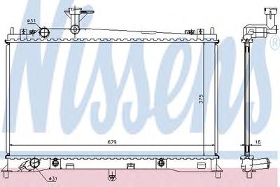 Радиатор, охлаждение двигателя NISSENS 62463A