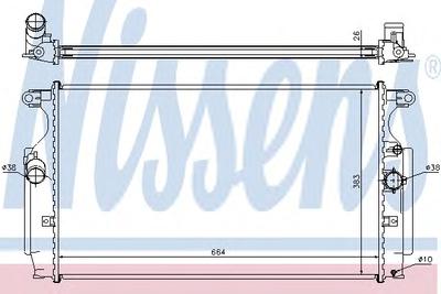 Радиатор, охлаждение двигателя NISSENS 64693