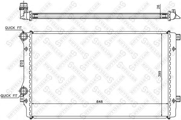 Радиатор, охлаждение двигателя STELLOX