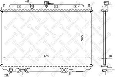 Радиатор, охлаждение двигателя STELLOX 1025167SX
