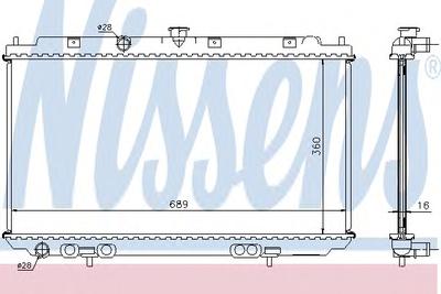 Радиатор, охлаждение двигателя NISSENS 67350A