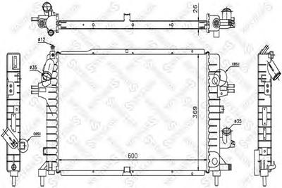 Радиатор, охлаждение двигателя STELLOX 1025388SX