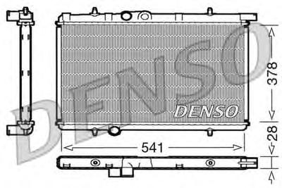 Радиатор, охлаждение двигателя DENSO DRM21021
