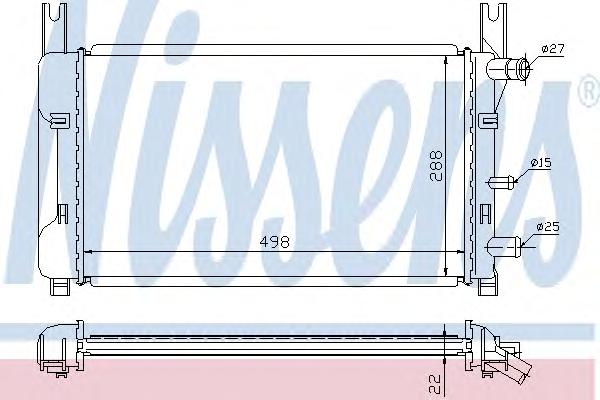 Радиатор, охлаждение двигателя NISSENS