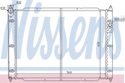 Радиатор, охлаждение двигателя NISSENS 65239