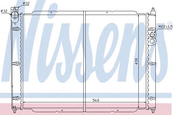 Радиатор, охлаждение двигателя NISSENS