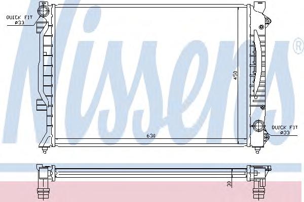 Радиатор, охлаждение двигателя NISSENS
