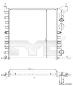 Радиатор, охлаждение двигателя TYC 7280030