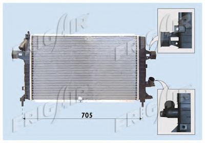 Радиатор, охлаждение двигателя FRIGAIR 01073089