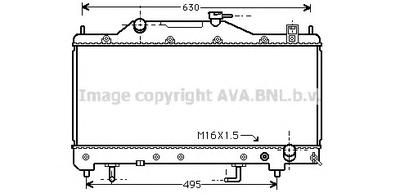 Радиатор, охлаждение двигателя AVA QUALITY COOLING TO2285
