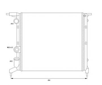 Радиатор, охлаждение двигателя NRF 58785