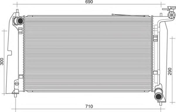 Радиатор, охлаждение двигателя MAGNETI MARELLI