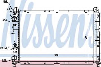 Радиатор, охлаждение двигателя NISSENS 61847