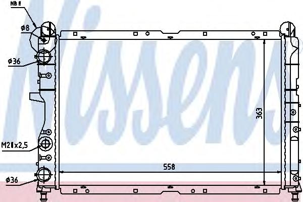 Радиатор, охлаждение двигателя NISSENS