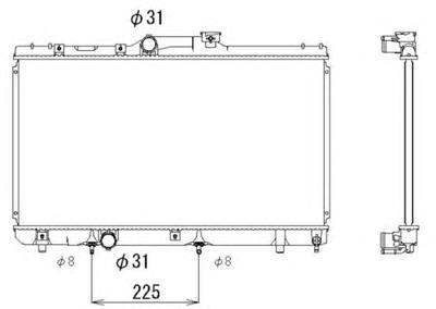 Радиатор, охлаждение двигателя NRF 517588