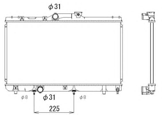 Радиатор, охлаждение двигателя NRF