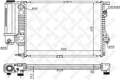 Радиатор, охлаждение двигателя STELLOX 1025022SX