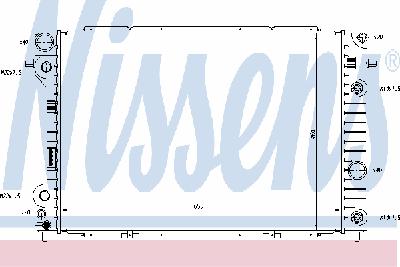 Радиатор, охлаждение двигателя NISSENS 63075