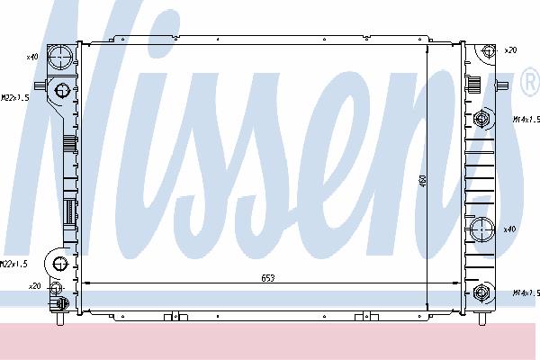 Радиатор, охлаждение двигателя NISSENS