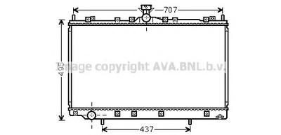 Радиатор, охлаждение двигателя AVA QUALITY COOLING MT2215