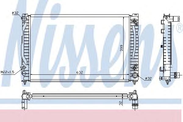 Радиатор, охлаждение двигателя NISSENS