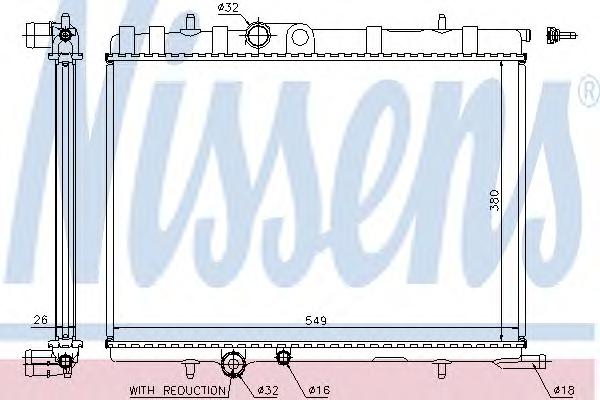 Радиатор, охлаждение двигателя NISSENS