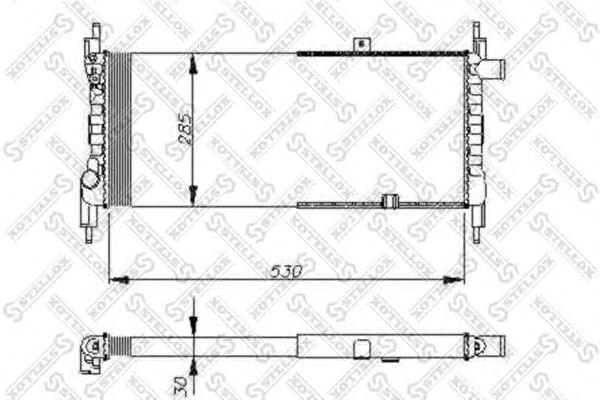 Радиатор, охлаждение двигателя STELLOX
