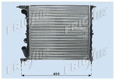 Радиатор, охлаждение двигателя FRIGAIR 01093054