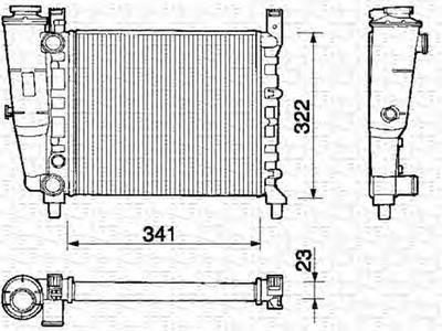 Радиатор, охлаждение двигателя MAGNETI MARELLI BM127