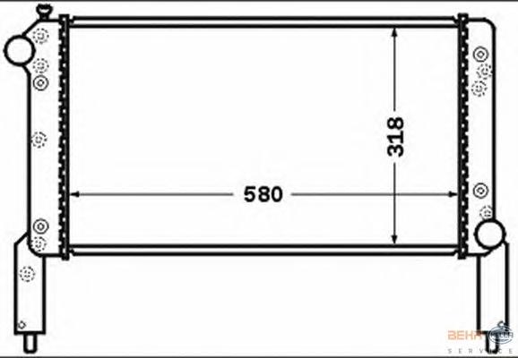 Радиатор, охлаждение двигателя HELLA