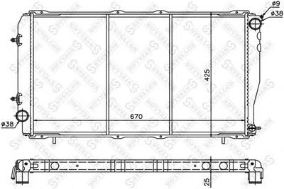 Радиатор, охлаждение двигателя STELLOX 1026242SX