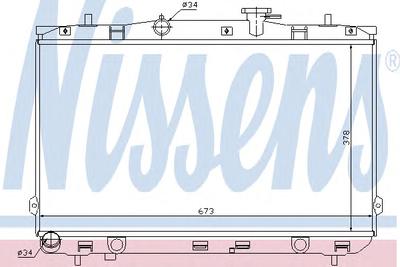 Радиатор, охлаждение двигателя NISSENS 67024