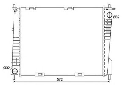 Радиатор, охлаждение двигателя NRF 53125
