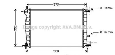 Радиатор, охлаждение двигателя AVA QUALITY COOLING FD2219
