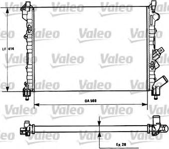 Радиатор, охлаждение двигателя VALEO 731128