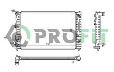 Радиатор, охлаждение двигателя PROFIT PR9539A1