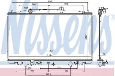 Радиатор, охлаждение двигателя NISSENS 69475